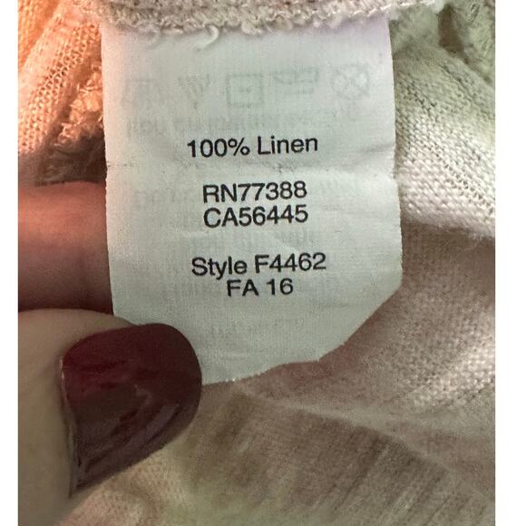 Madewell Antique Cream Linen Short Sleeves Tee size XS - Picture 5 of 12